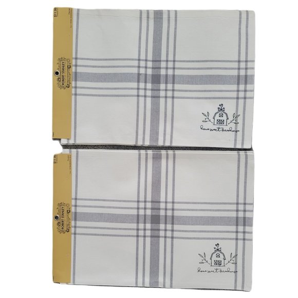 Placemats Robert Stanley Signature Collection White and Gray 4pcs (2Sets of 2pc) - Picture 5 of 6